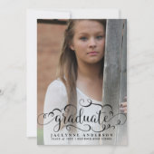 Afstuderen voor moderne fotokalligrafie aankondiging (Voorkant)