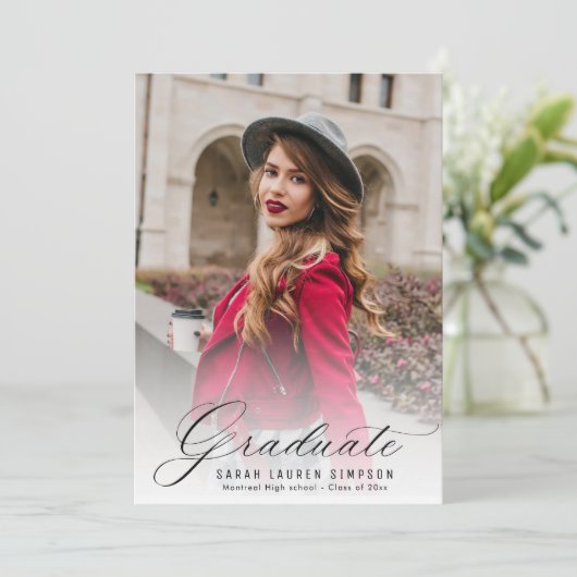 Afstuderen voor moderne kalligrafie kaart (Staand voorkant)