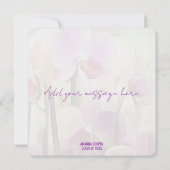 Afstuderen voor moderne orchideeën bedankkaart (Achterkant)