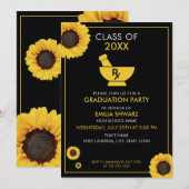 Afstuderen voor moderne zonnebloempitten kaart (Voorkant / Achterkant)