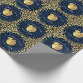 Afstuderen voor Onderwijs van leraren Navy Blue Go Cadeaupapier (Hoek)