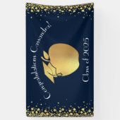 Afstuderen voor Onderwijs van leraren Navy Blue Go Spandoek (Verticaal)