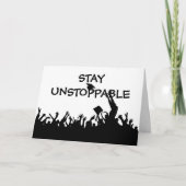 Afstuderen voor onstopbare tekst kaart (Voorkant)