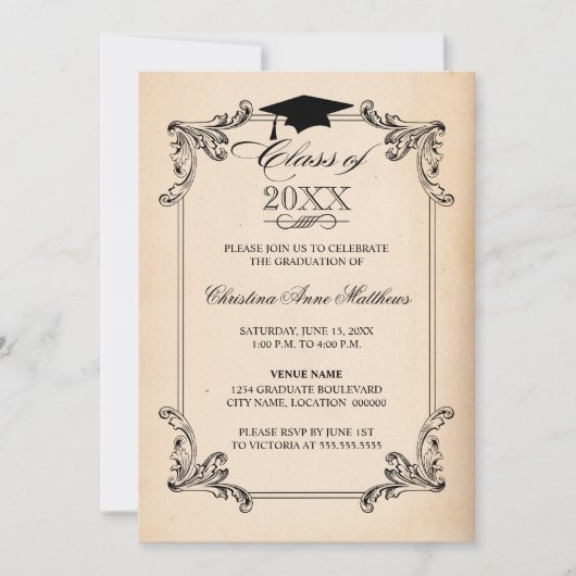  Afstuderen voor papierkijken en Ornamenten Kaart (Voorkant)