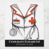 Afstuderen voor persoonlijk verzorgingsstruikgewas wijn etiket (Enkel label)