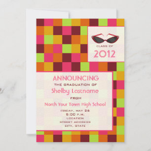 Afstuderen voor pleinen en zonnebrillen Aankondigi Kaart