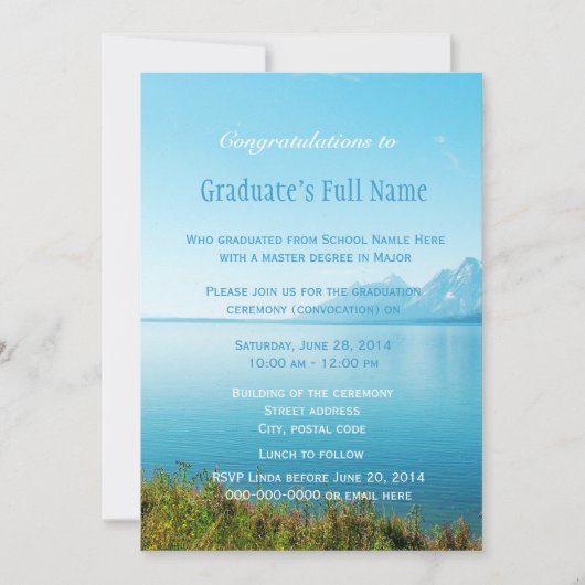 Afstuderen voor prachtige landschapsfotografie kaart (Voorkant)