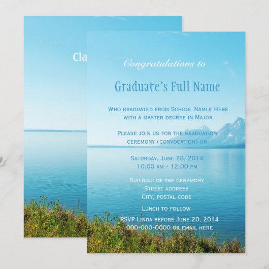 Afstuderen voor prachtige landschapsfotografie kaart (Voorkant / Achterkant)