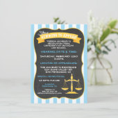 Afstuderen voor Recht School Uitnodiging Summons (Staand voorkant)