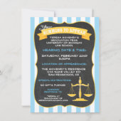 Afstuderen voor Recht School Uitnodiging Summons (Voorkant)