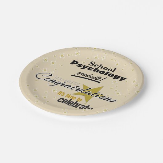 Afstuderen voor schoolpsychologie Borden Papieren Bordje (Gekanteld)