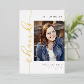 Afstuderen voor schrijven aan zijkant - Echte Foli Folie Uitnodiging (Staand Voorkant)