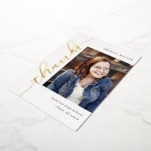 Afstuderen voor schrijven aan zijkant - Echte Foli Folie Uitnodiging (Gedraaid)