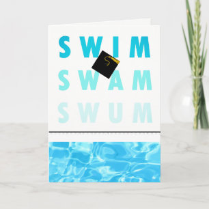 Afstuderen voor SWIM Team Swimmer Kaart