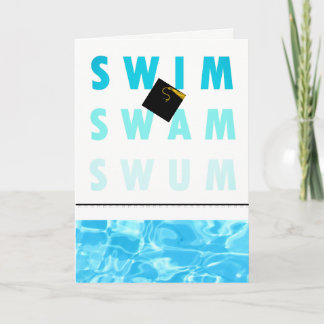 Afstuderen voor SWIM Team Swimmer Kaart