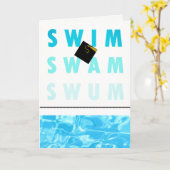 Afstuderen voor SWIM Team Swimmer Kaart (Gele Bloem)
