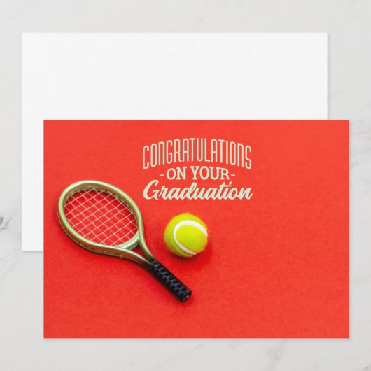 Afstuderen voor tennisspeler (Voorkant / Achterkant)