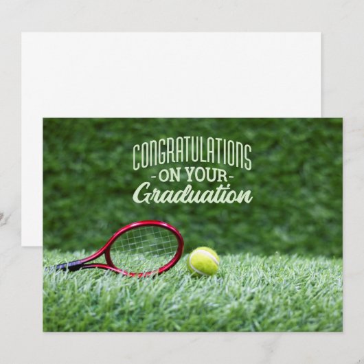 Afstuderen voor tennisspeler (Voorkant / Achterkant)