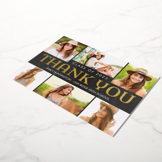 Afstuderen voor toekomstige FOLIE - Hartelijk dank Folie Uitnodiging (Gedraaid)