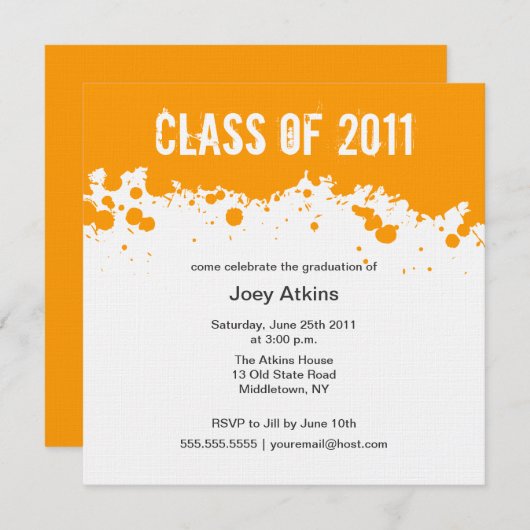 Afstuderen voor verf kaart (Voorkant / Achterkant)