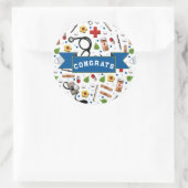 Afstuderen voor verpleegscholen ronde sticker (Tas)