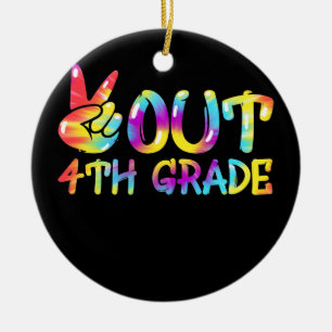 Afstuderen voor vierde gradde kleuren vorige dag keramisch ornament