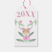  Afstuderen voor vlinders Cadeaulabel (Voorkant)