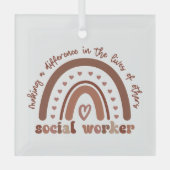 Afstuderen voor waardering van maatschappelijk wer glas ornament (Voorkant)