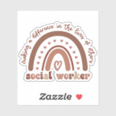 Afstuderen voor waardering van maatschappelijk wer sticker (Vel)