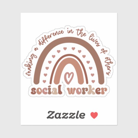 Afstuderen voor waardering van maatschappelijk wer sticker (Vel)