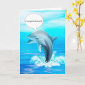 Afstuderen voor zeebiologen, gefeliciteerd kaart (Gele Bloem)