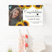 Afstuderen voor zonnebloemen PHOTO-chic Spandoek (Insitu)
