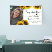 Afstuderen voor zonnebloemen PHOTO-chic Spandoek (Beurs)