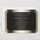 Afstuderen voor zwart en goudLijst Kaart (Achterkant)