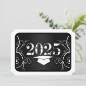 Afstuderen voor zwart-wit Lijst Kaart (Staand voorkant)