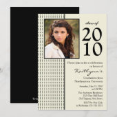 Afstuderen voor zwarte & Cream-foto's Kaart (Voorkant / Achterkant)