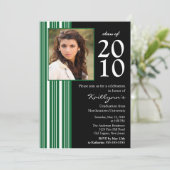 Afstuderen voor zwarte en groene foto's kaart (Staand voorkant)