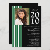 Afstuderen voor zwarte en groene foto's kaart (Voorkant / Achterkant)