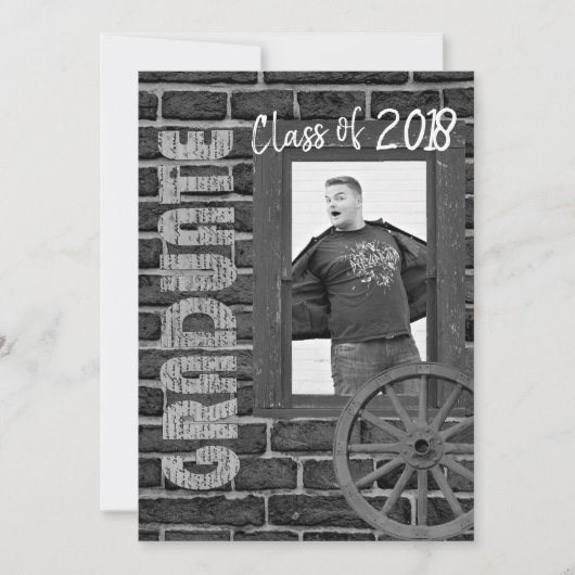  Afstuderen voor zwarte en witte foto Kaart (Voorkant)