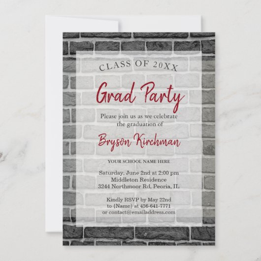  Afstuderen voor zwarte en witte foto Kaart (Achterkant)