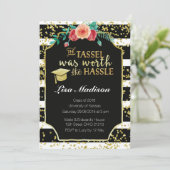 Afstuderen voor zwarte en witte strepen kaart (Staand voorkant)