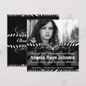 Afstuderen voor zwarte en witte zebrastripes kaart (Voorkant / Achterkant)