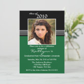 Afstuderen voor zwarte, groene en witte foto's kaart (Staand voorkant)