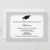 Afstuderen voor zwarte schoolkleuren van Ribbon Kaart (Achterkant)