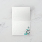 Afstuderen Vormen Tropicana Blauwgroen Gevouwen Bedankkaart (Binnen)
