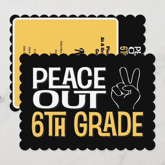 Afstuderen Vrede Uit 6e klas Partij Kaart (Voorkant / Achterkant)