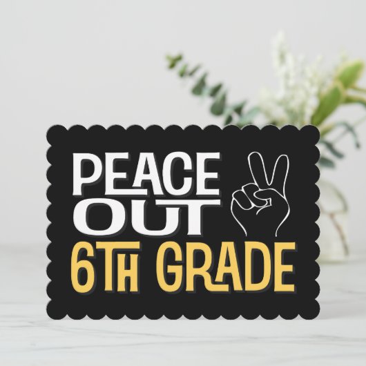 Afstuderen Vrede Uit 6e klas Partij Kaart (Staand voorkant)