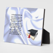 Afstuderen vriend gedicht plaque fotoplaat (Zijkant)