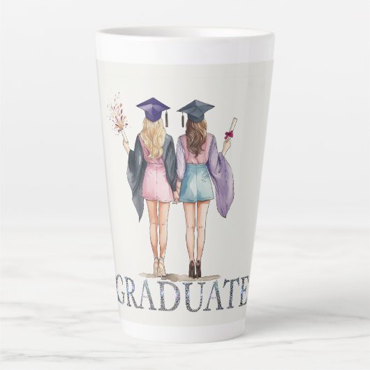 Afstuderen vrienden latte mok (Voorkant)