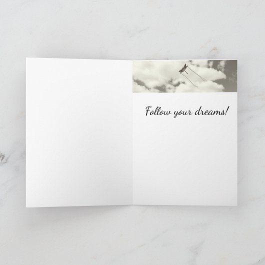 Afstuderen Vrouw Volg Uw Dromen Vers Kaart (Binnen)